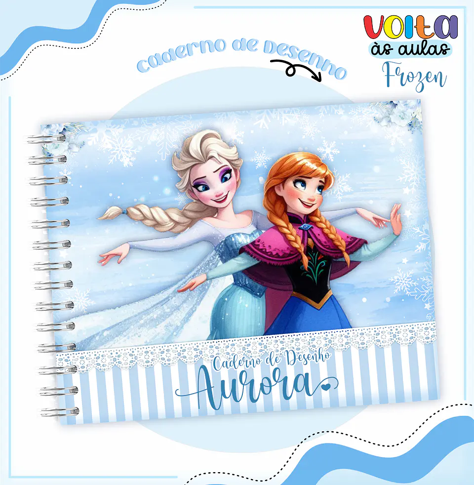ARQUIVO ENCADERNAÇÃO KIT ESCOLAR FROZEN - LINA CRIATIVA 5