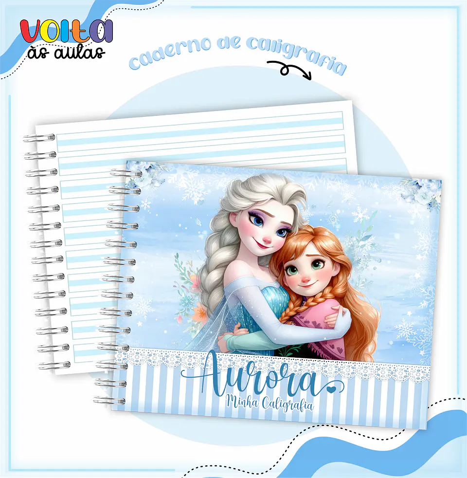 ARQUIVO ENCADERNAÇÃO KIT ESCOLAR FROZEN - LINA CRIATIVA 6