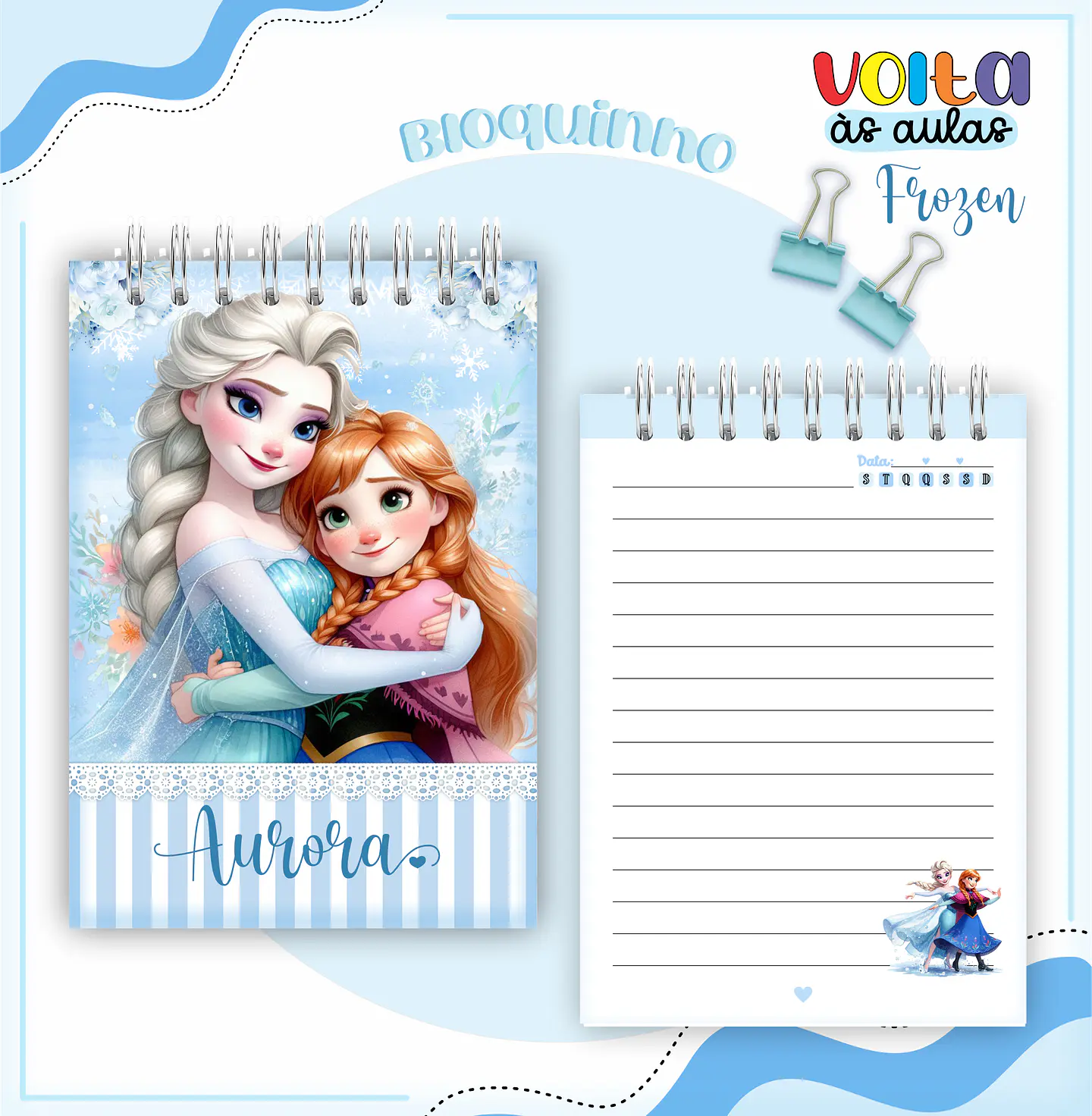 ARQUIVO ENCADERNAÇÃO KIT ESCOLAR FROZEN - LINA CRIATIVA 9