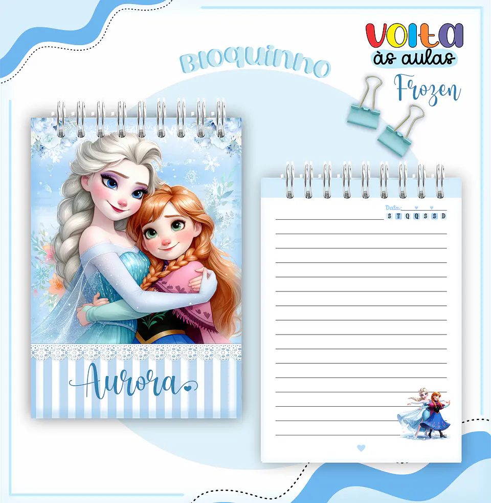 ARQUIVO ENCADERNAÇÃO KIT ESCOLAR FROZEN - LINA CRIATIVA 9