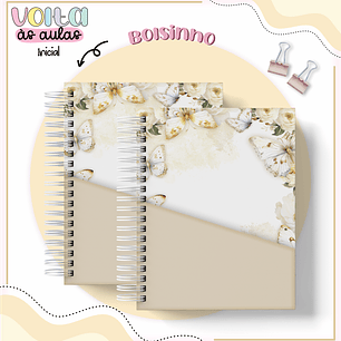 ARQUIVO ENCADERNAÇÃO KIT ESCOLAR FLORAL INICIAL - LINA CRIATIVA