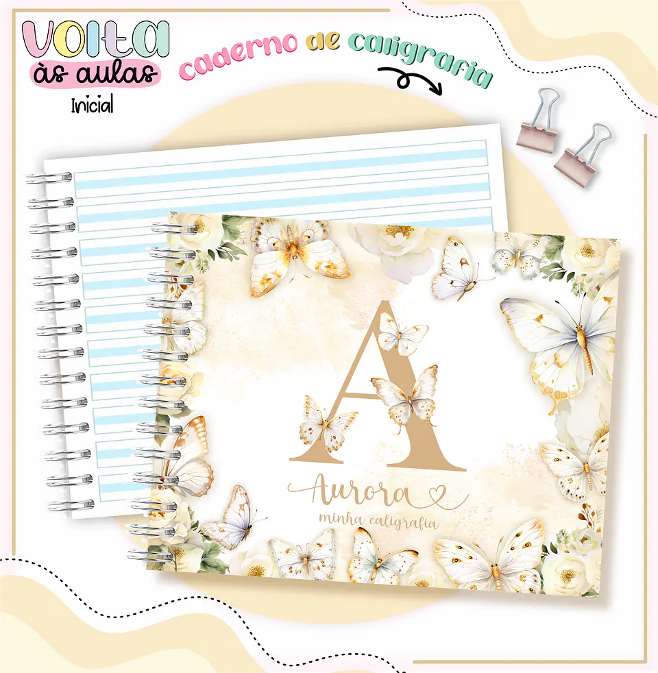 ARQUIVO ENCADERNAÇÃO KIT ESCOLAR FLORAL INICIAL - LINA CRIATIVA 4
