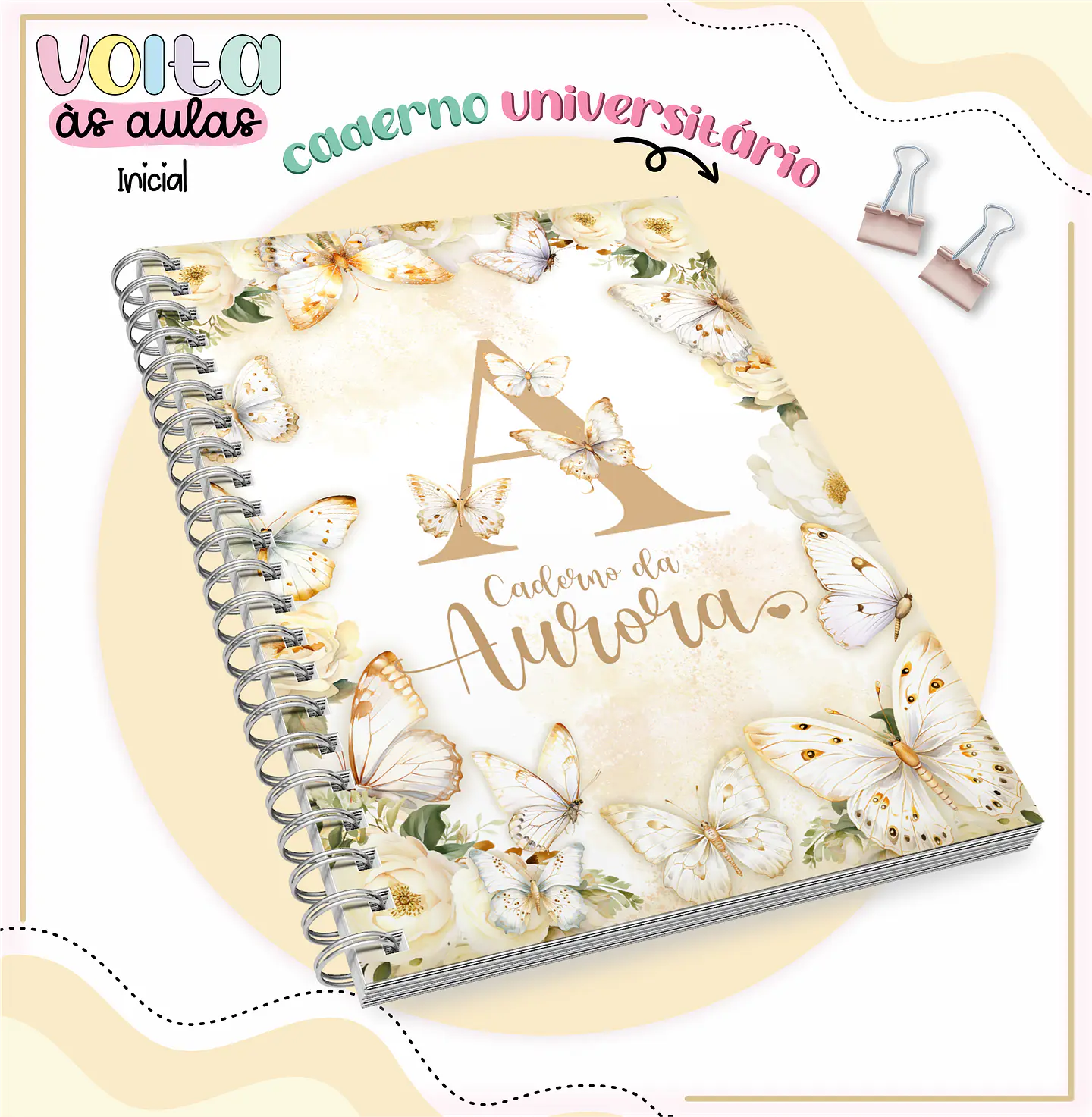 ARQUIVO ENCADERNAÇÃO KIT ESCOLAR FLORAL INICIAL - LINA CRIATIVA 5