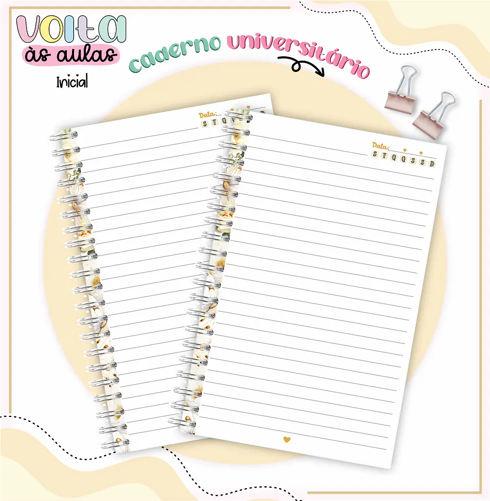 ARQUIVO ENCADERNAÇÃO KIT ESCOLAR FLORAL INICIAL - LINA CRIATIVA 6