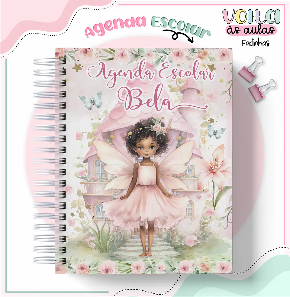 ARQUIVO ENCADERNAÇÃO KIT ESCOLAR FADINHA - LINA CRIATIVA 12