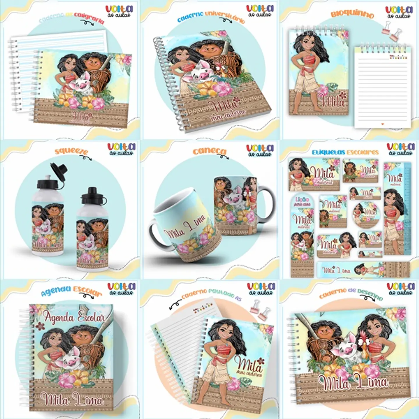 ARQUIVO ENCADERNAÇÃO KIT ESCOLAR MOANA - LINA CRIATIVA 1