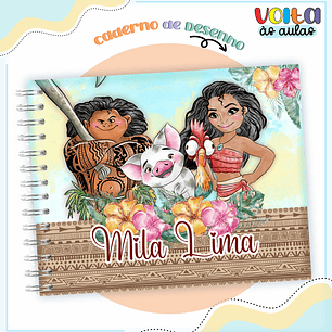 ARQUIVO ENCADERNAÇÃO KIT ESCOLAR MOANA - LINA CRIATIVA