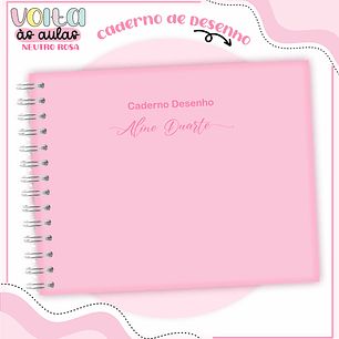 ARQUIVO ENCADERNAÇÃO KIT ESCOLAR ROSA NEUTRO - LINA CRIATIVA