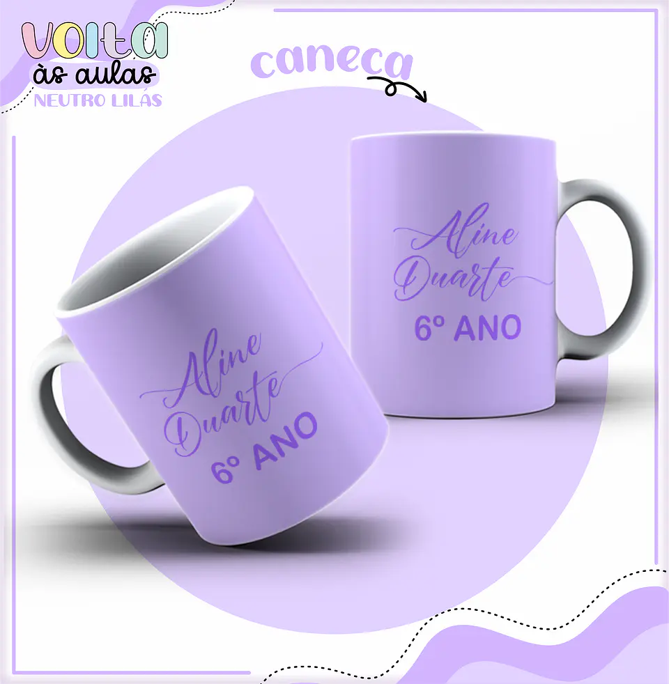 ARQUIVO ENCADERNAÇÃO KIT ESCOLAR NEUTRO LILAS - LINA CRIATIVA 12