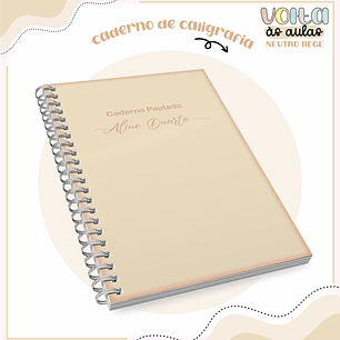 ARQUIVO ENCADERNAÇÃO KIT ESCOLAR NEUTRO BEGE - LINA CRIATIVA