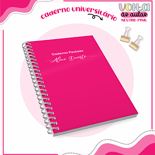 ARQUIVO ENCADERNAÇÃO KIT ESCOLAR NEUTRO PINK - LINA CRIATIVA