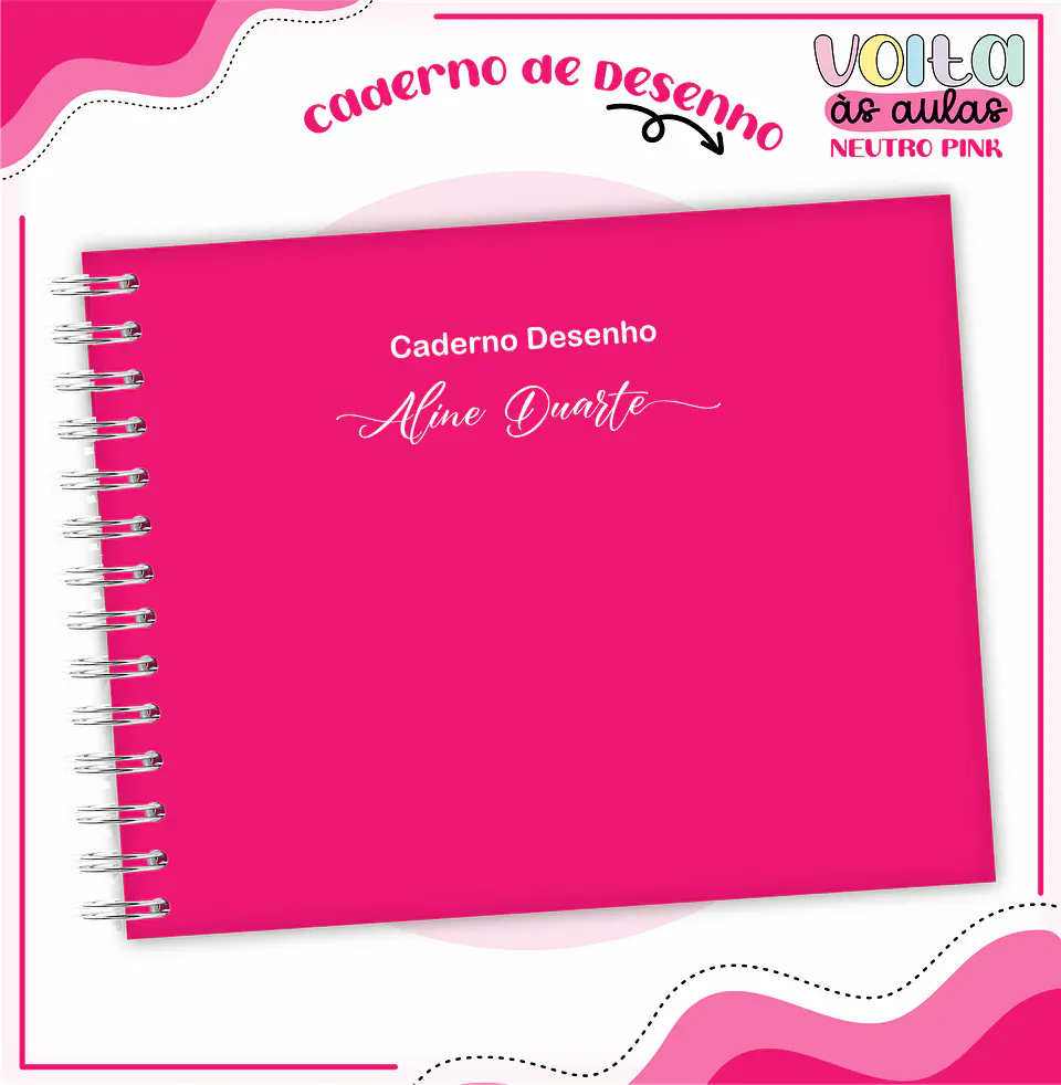 ARQUIVO ENCADERNAÇÃO KIT ESCOLAR NEUTRO PINK - LINA CRIATIVA 10