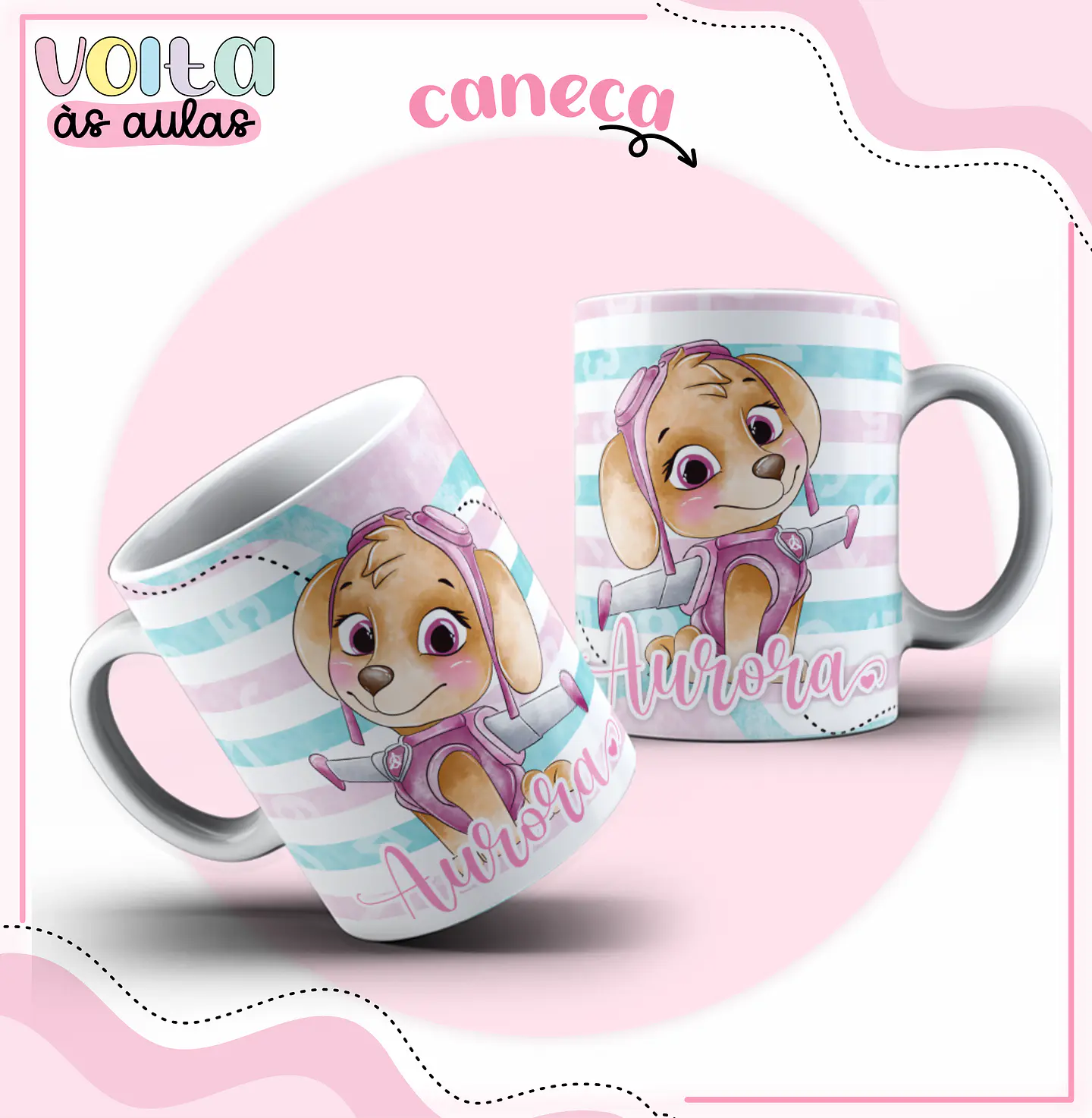 ARQUIVO ENCADERNAÇÃO KIT ESCOLAR PATRULHA CANINA ROSA - LINA CRIATIVA 5