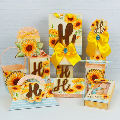 ARQUIVO DE CORTE GIRASSOL - CHUVINHA DE PAPEL