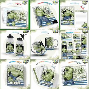 ARQUIVO ENCADERNAÇÃO KIT ESCOLAR HULK - LINA CRIATIVA