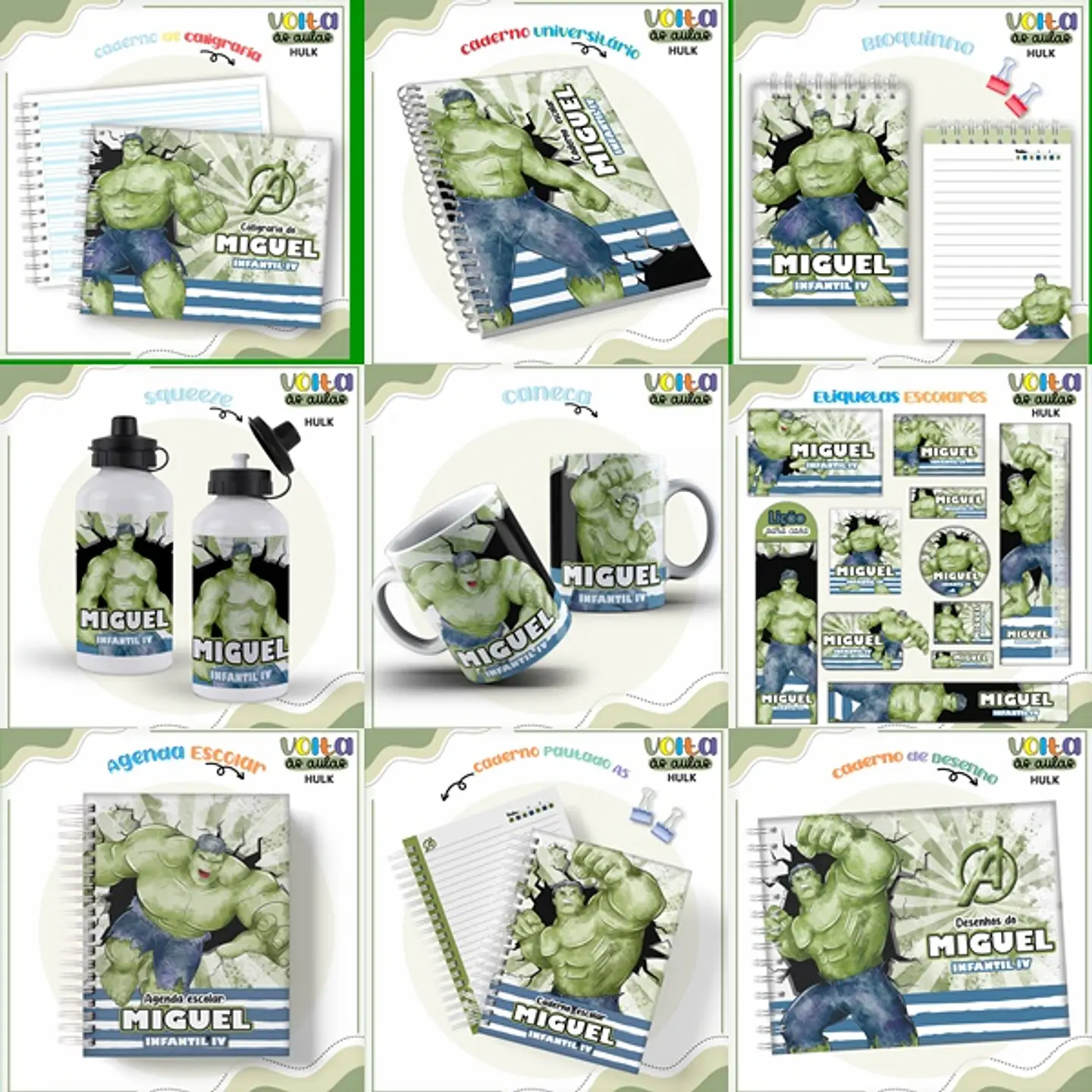 ARQUIVO ENCADERNAÇÃO KIT ESCOLAR HULK - LINA CRIATIVA 1