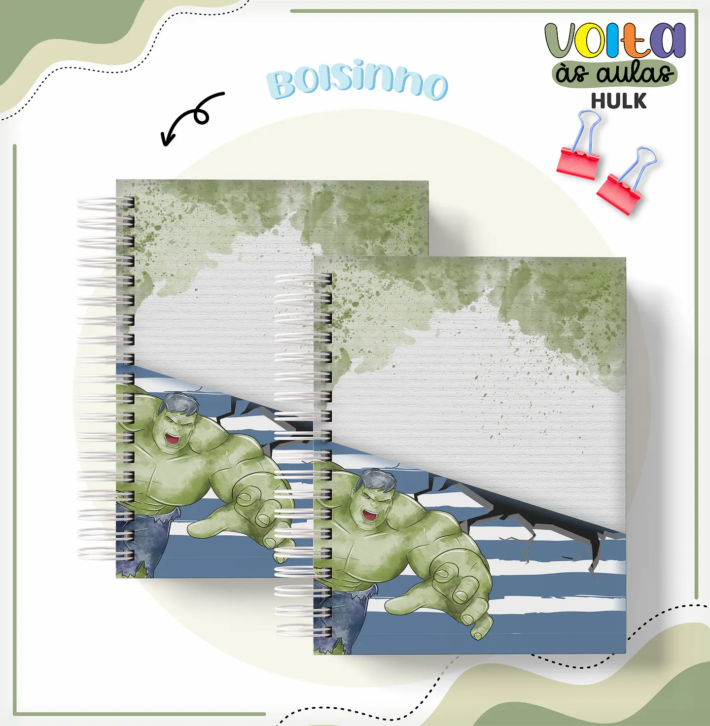 ARQUIVO ENCADERNAÇÃO KIT ESCOLAR HULK - LINA CRIATIVA 6