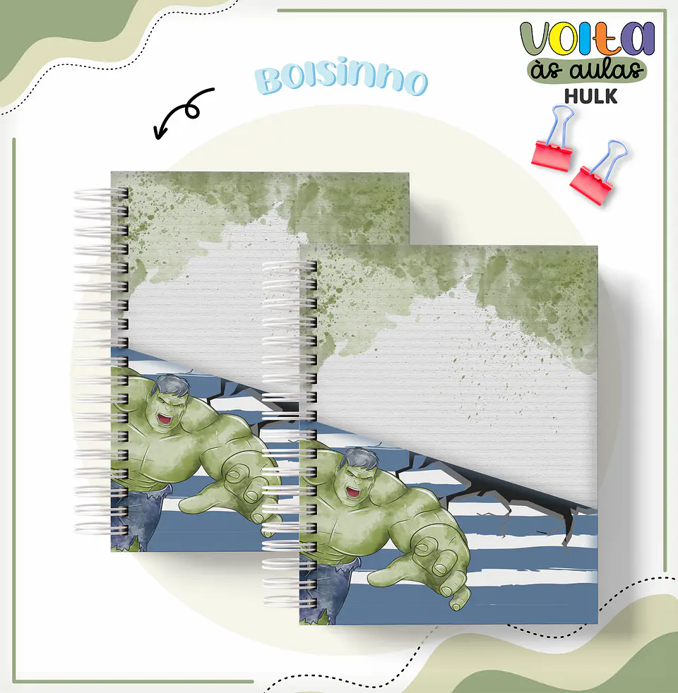 ARQUIVO ENCADERNAÇÃO KIT ESCOLAR HULK - LINA CRIATIVA 6