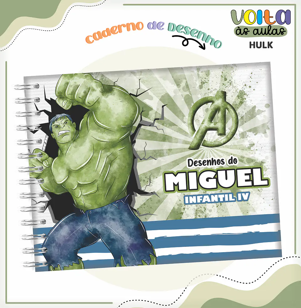 ARQUIVO ENCADERNAÇÃO KIT ESCOLAR HULK - LINA CRIATIVA 7