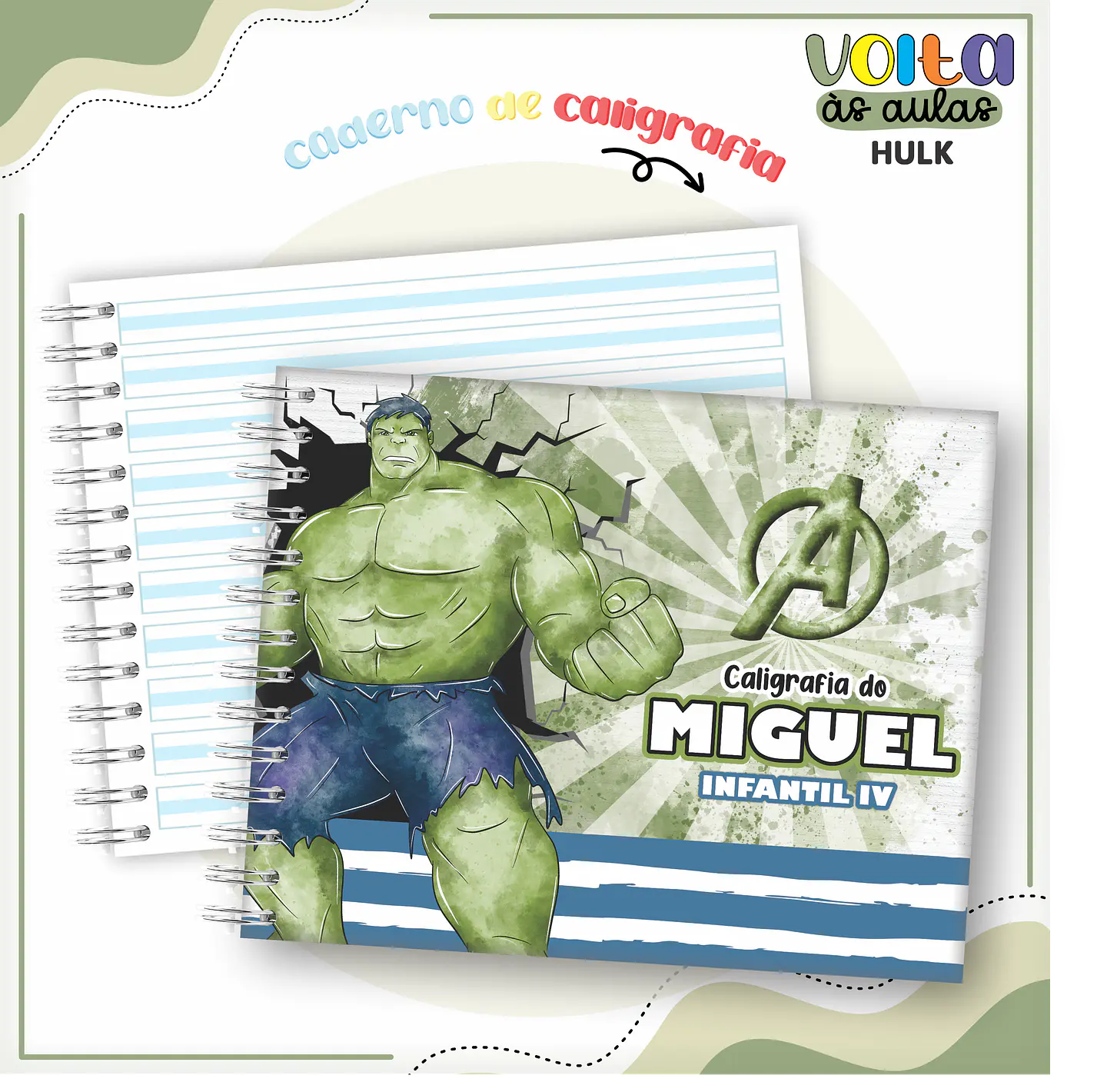 ARQUIVO ENCADERNAÇÃO KIT ESCOLAR HULK - LINA CRIATIVA 8