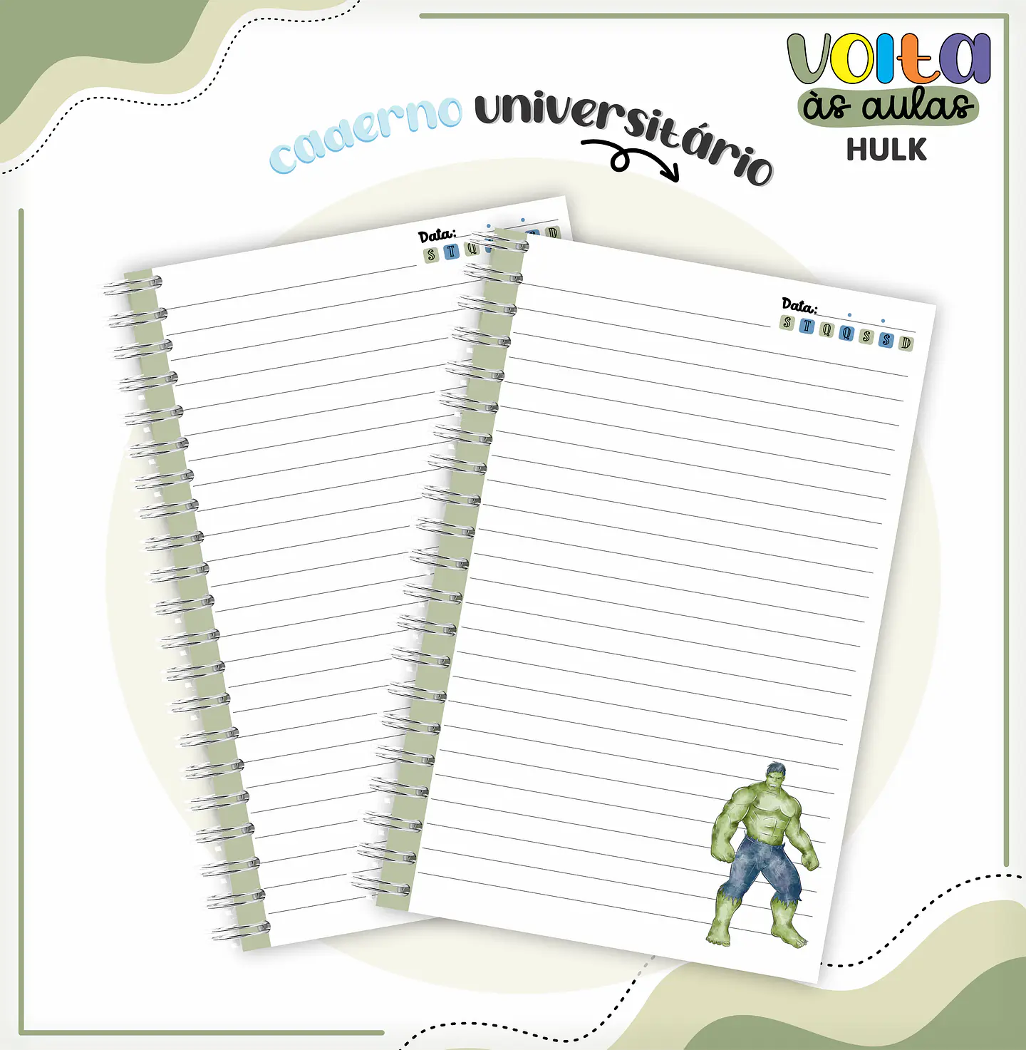 ARQUIVO ENCADERNAÇÃO KIT ESCOLAR HULK - LINA CRIATIVA 9