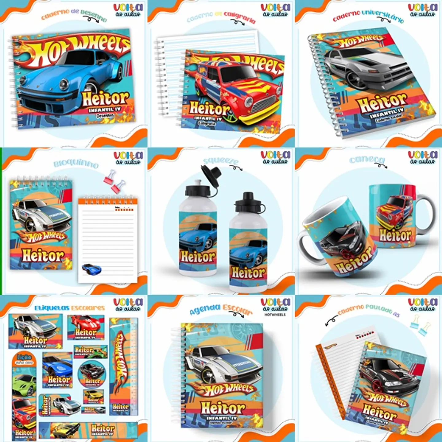 ARQUIVO ENCADERNAÇÃO KIT ESCOLAR HOTWHELLS - LINA CRIATIVA 1