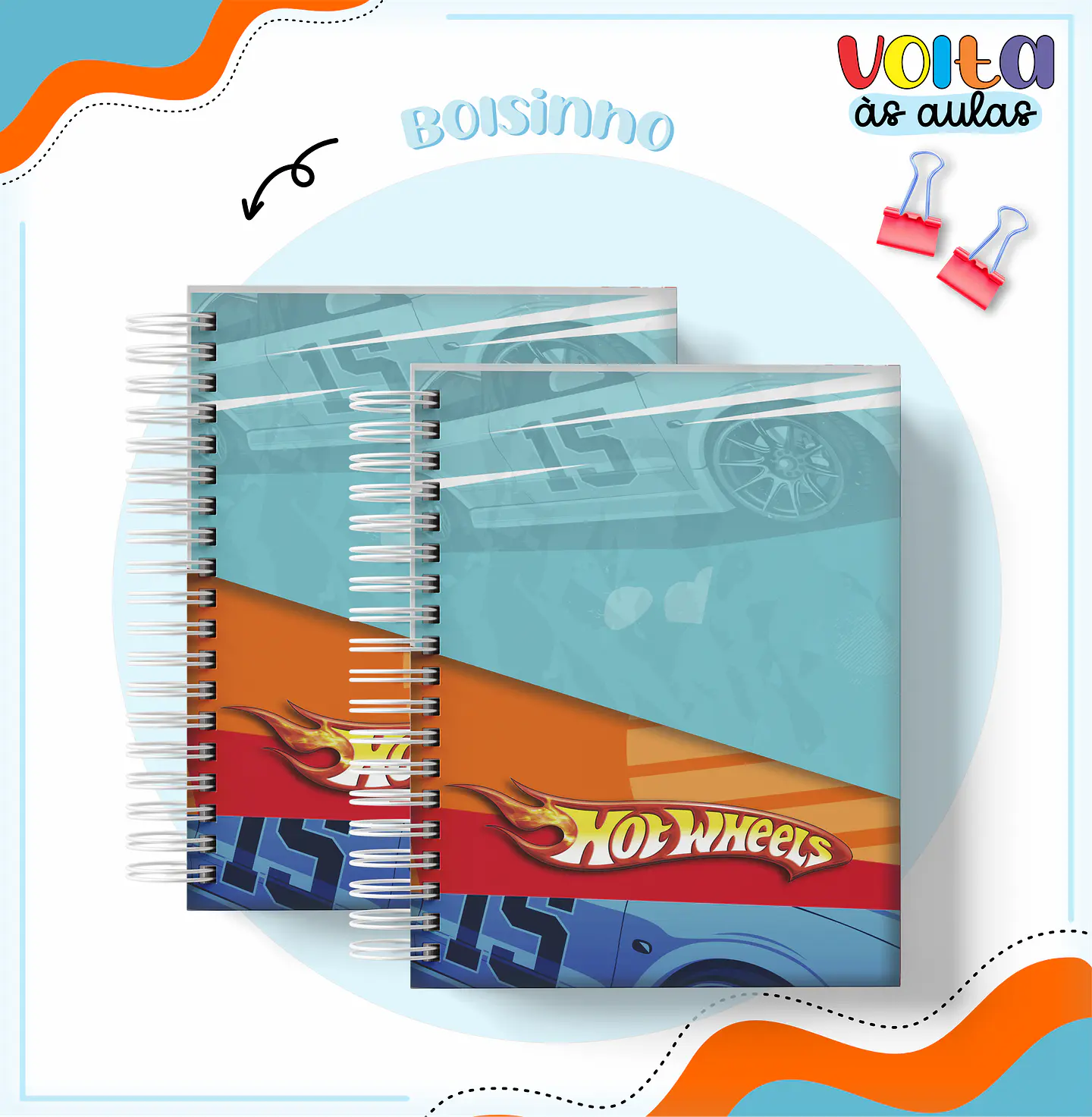 ARQUIVO ENCADERNAÇÃO KIT ESCOLAR HOTWHELLS - LINA CRIATIVA 6