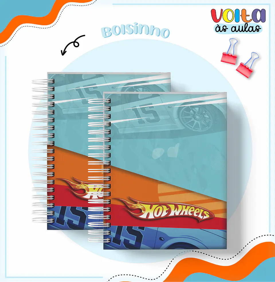 ARQUIVO ENCADERNAÇÃO KIT ESCOLAR HOTWHELLS - LINA CRIATIVA 6