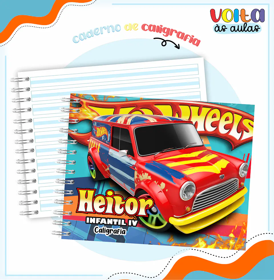 ARQUIVO ENCADERNAÇÃO KIT ESCOLAR HOTWHELLS - LINA CRIATIVA 8