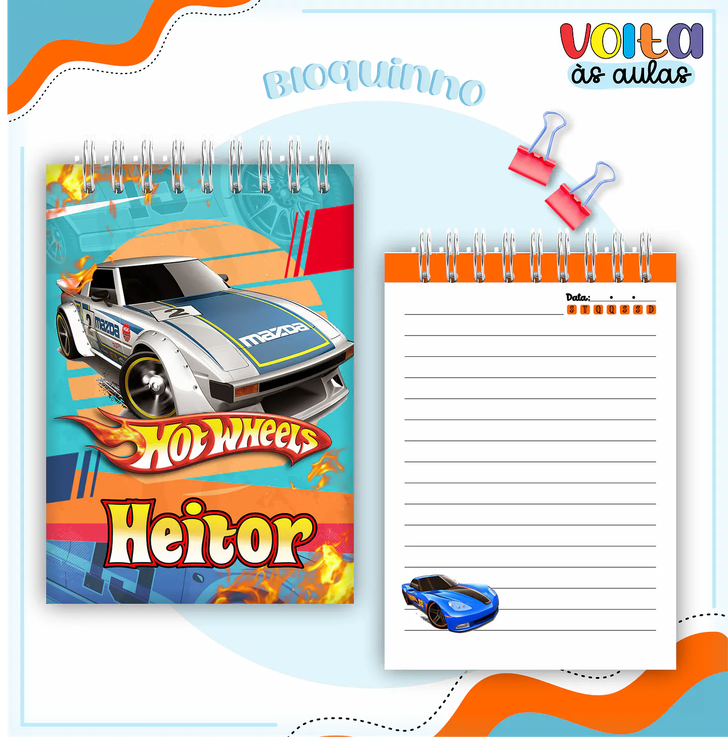ARQUIVO ENCADERNAÇÃO KIT ESCOLAR HOTWHELLS - LINA CRIATIVA 11