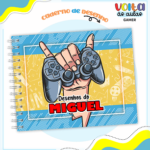 ARQUIVO ENCADERNAÇÃO KIT ESCOLAR VIDEO GAME- LINA CRIATIVA
