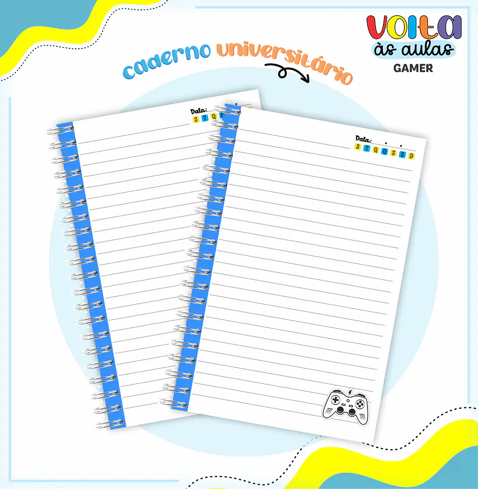 ARQUIVO ENCADERNAÇÃO KIT ESCOLAR VIDEO GAME- LINA CRIATIVA 4