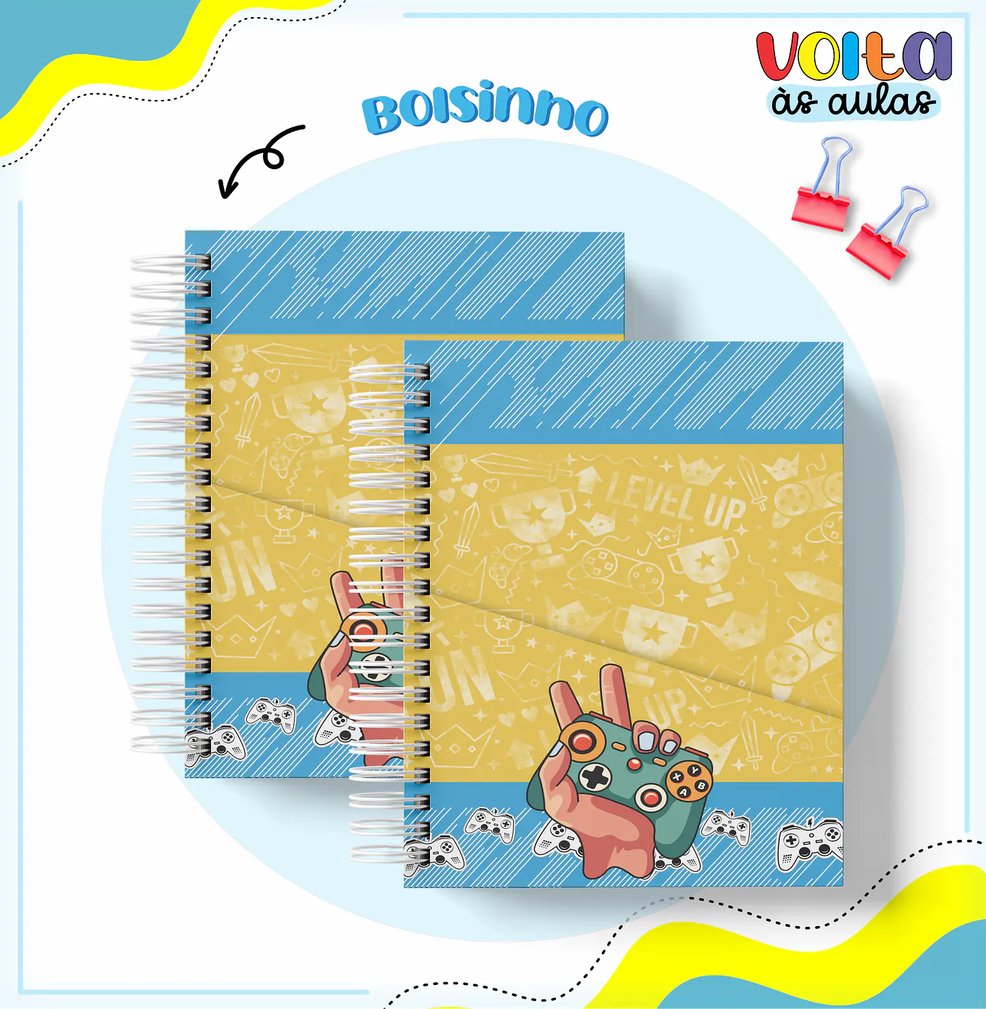 ARQUIVO ENCADERNAÇÃO KIT ESCOLAR VIDEO GAME- LINA CRIATIVA 13
