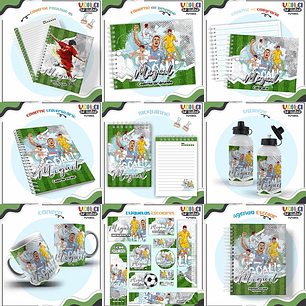 ARQUIVO ENCADERNAÇÃO KIT ESCOLAR FUTEBOL - LINA CRIATIVA