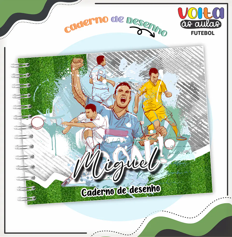 ARQUIVO ENCADERNAÇÃO KIT ESCOLAR FUTEBOL - LINA CRIATIVA 5