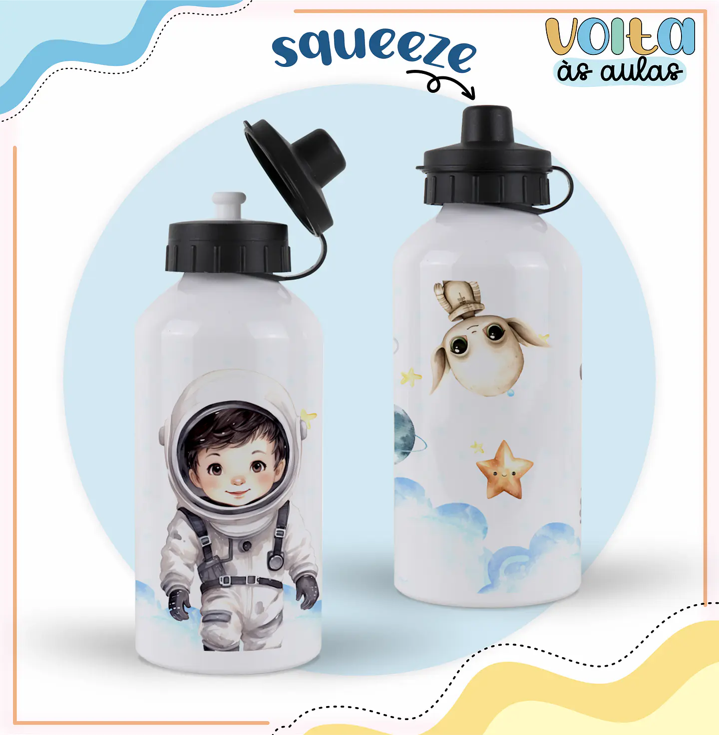 ARQUIVO ENCADERNAÇÃO KIT ESCOLAR ASTRONAUTA - LINA CRIATIVA 12