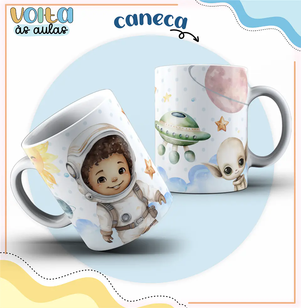 ARQUIVO ENCADERNAÇÃO KIT ESCOLAR ASTRONAUTA - LINA CRIATIVA 13