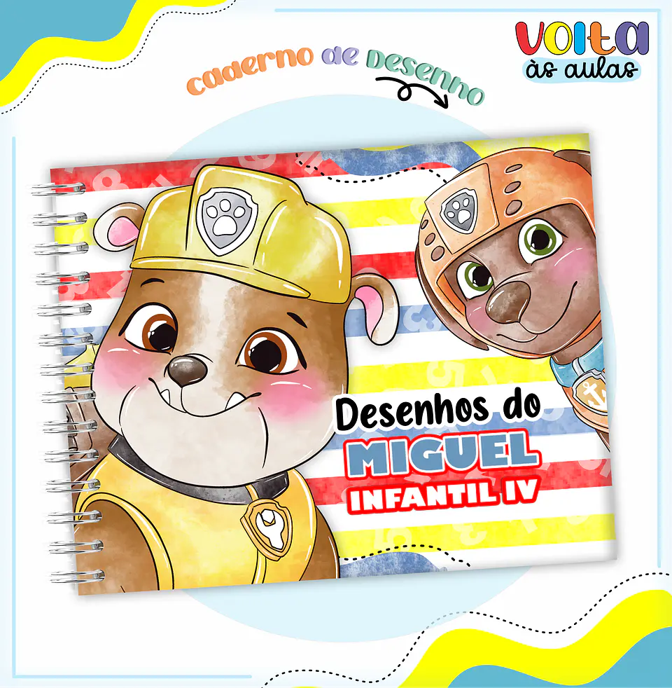 ARQUIVO ENCADERNAÇÃO KIT ESCOLAR PATRULHA CANINA - LINA CRIATIVA 3