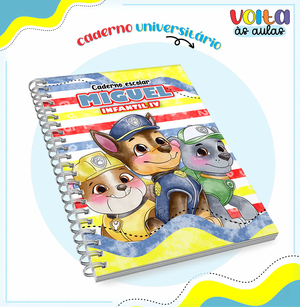 ARQUIVO ENCADERNAÇÃO KIT ESCOLAR PATRULHA CANINA - LINA CRIATIVA 6