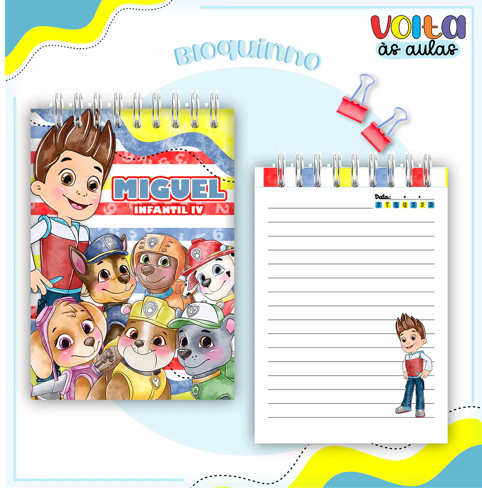 ARQUIVO ENCADERNAÇÃO KIT ESCOLAR PATRULHA CANINA - LINA CRIATIVA 7