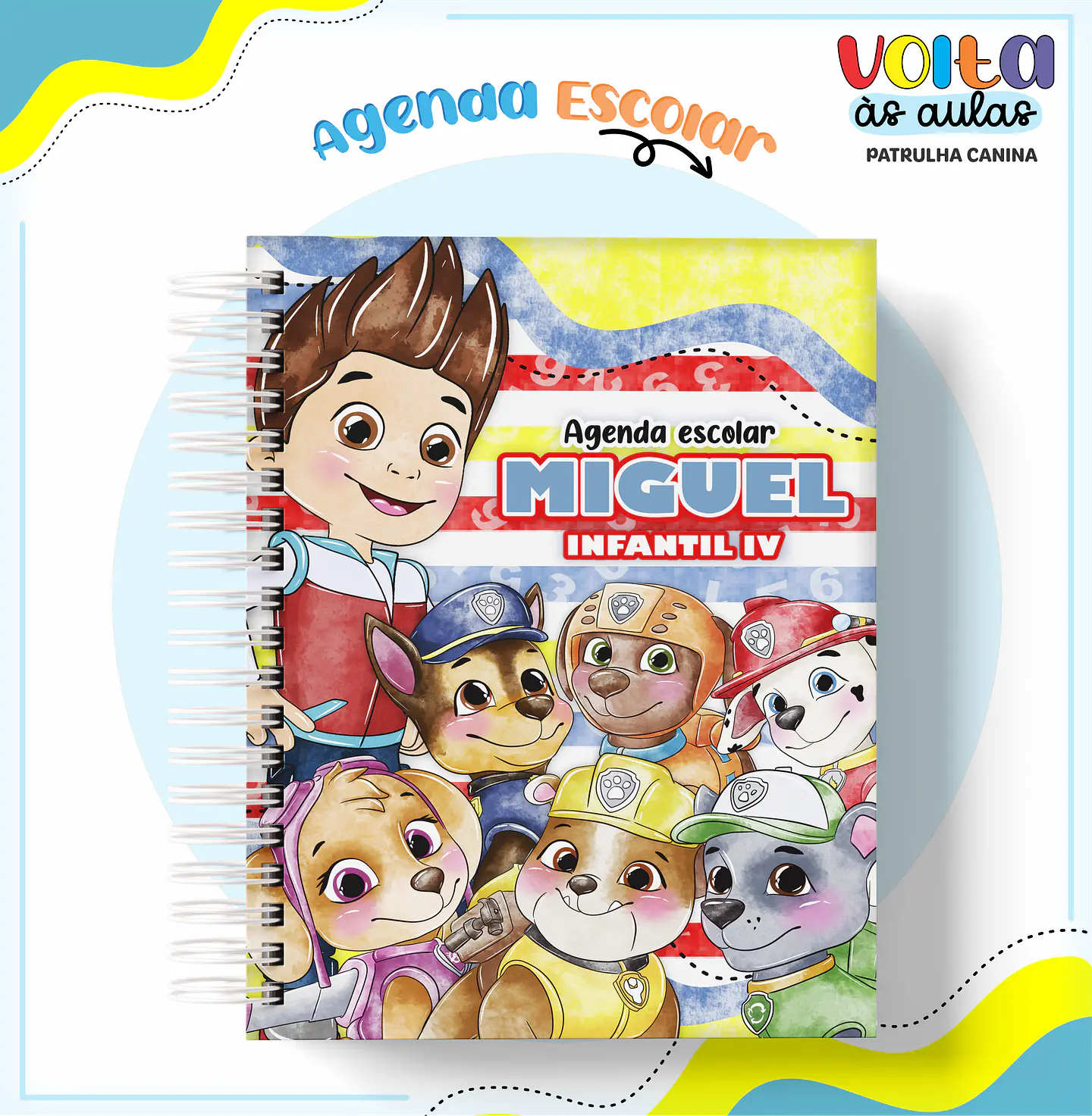 ARQUIVO ENCADERNAÇÃO KIT ESCOLAR PATRULHA CANINA - LINA CRIATIVA 12