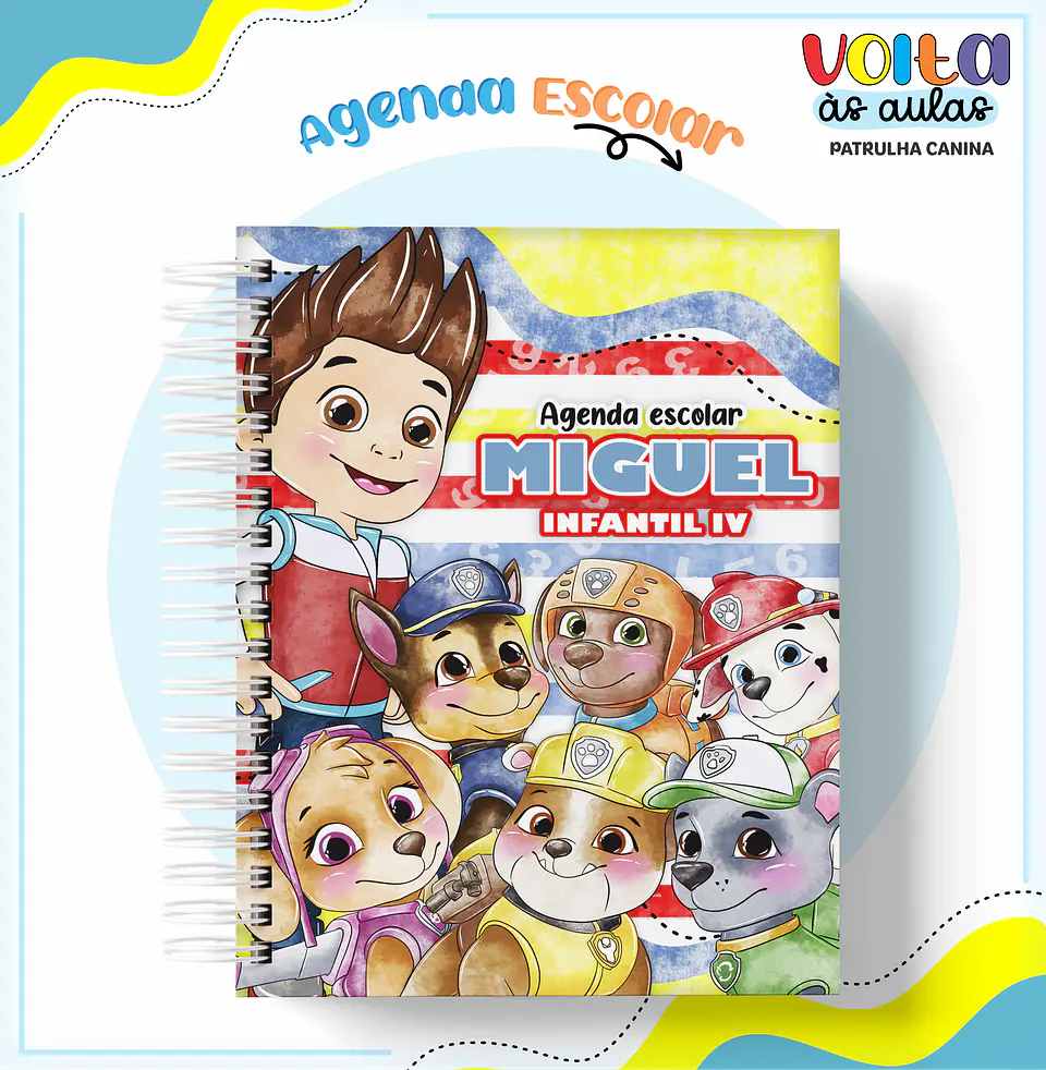 ARQUIVO ENCADERNAÇÃO KIT ESCOLAR PATRULHA CANINA - LINA CRIATIVA 12