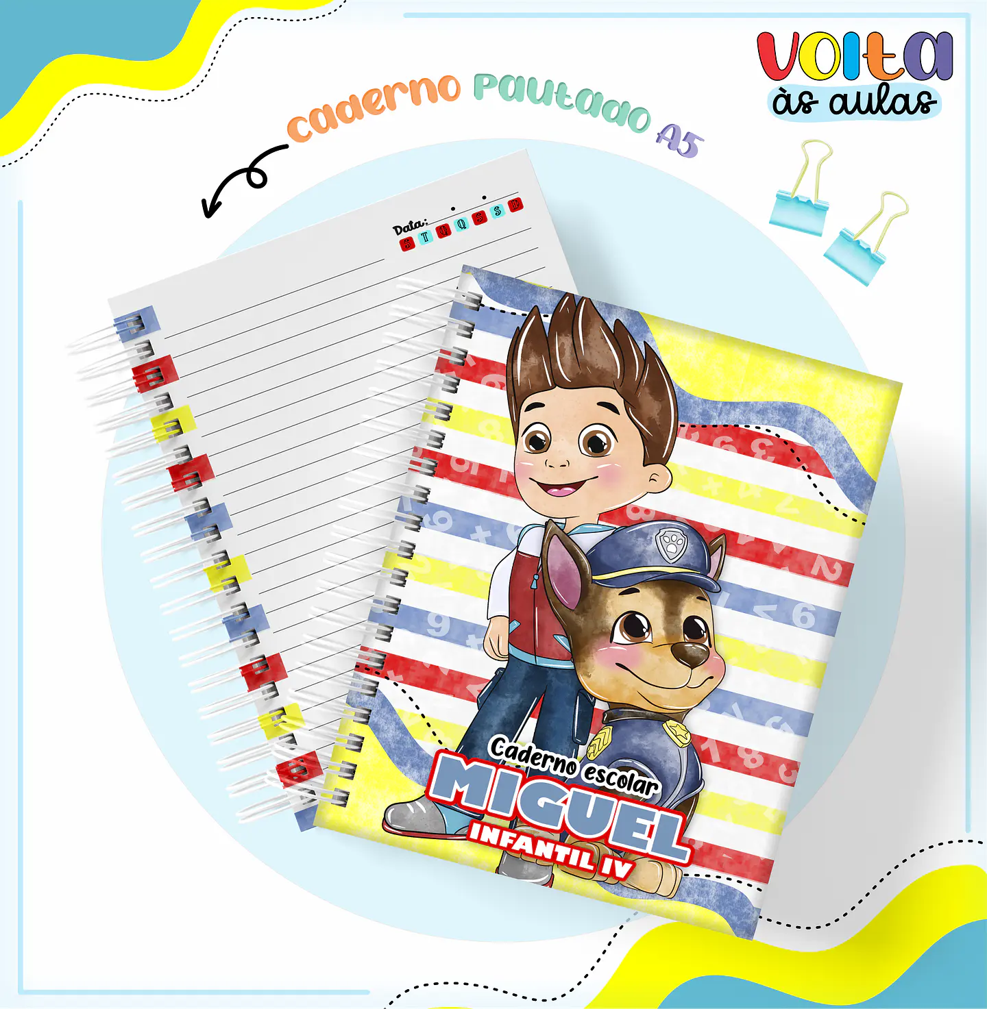 ARQUIVO ENCADERNAÇÃO KIT ESCOLAR PATRULHA CANINA - LINA CRIATIVA 13