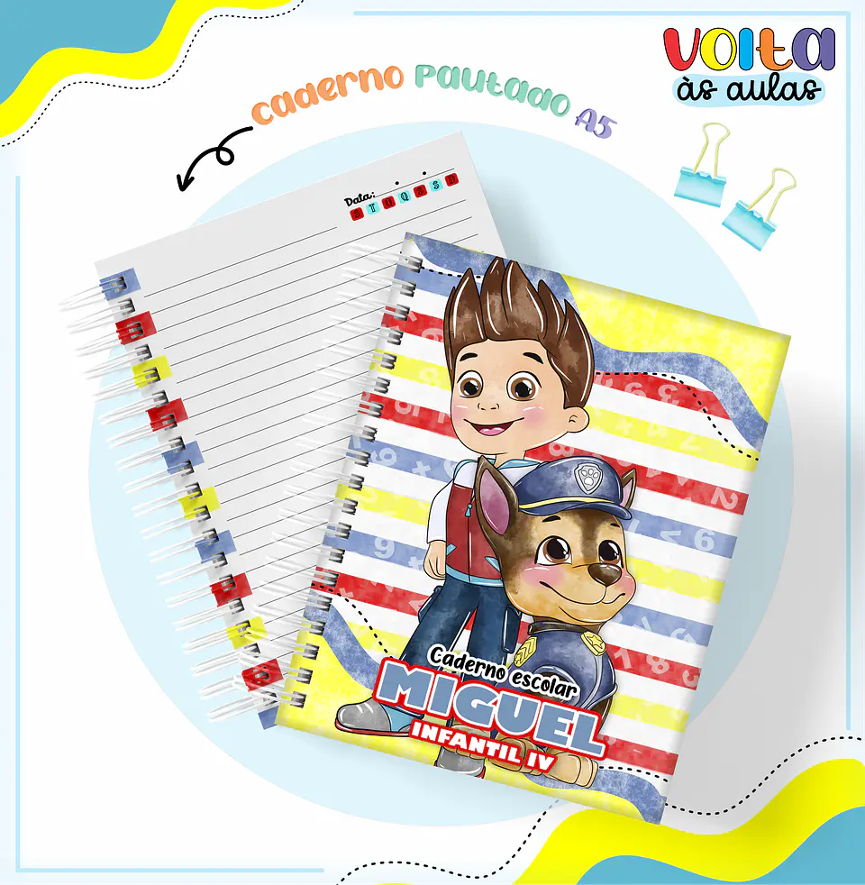 ARQUIVO ENCADERNAÇÃO KIT ESCOLAR PATRULHA CANINA - LINA CRIATIVA 13