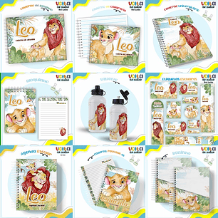 ARQUIVO ENCADERNAÇÃO KIT ESCOLAR REI LEÃO - LINA CRIATIVA