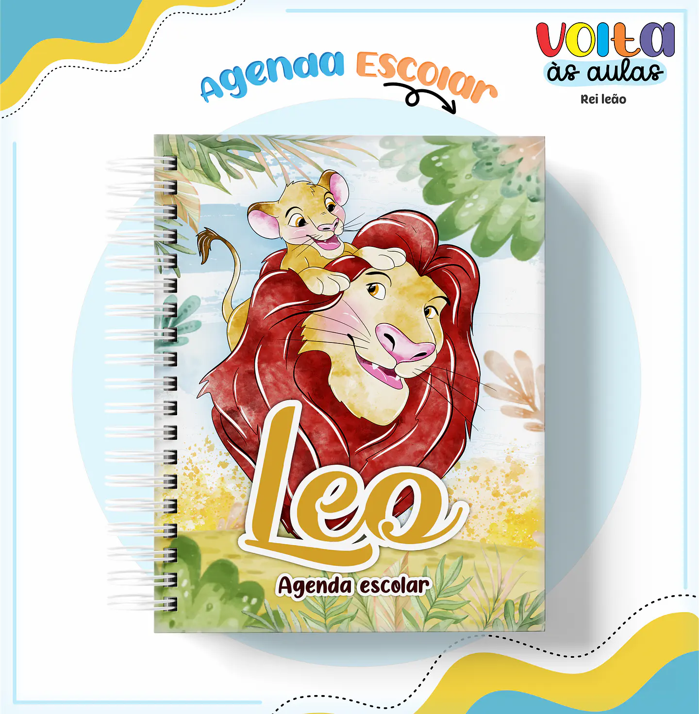 ARQUIVO ENCADERNAÇÃO KIT ESCOLAR REI LEÃO - LINA CRIATIVA 4