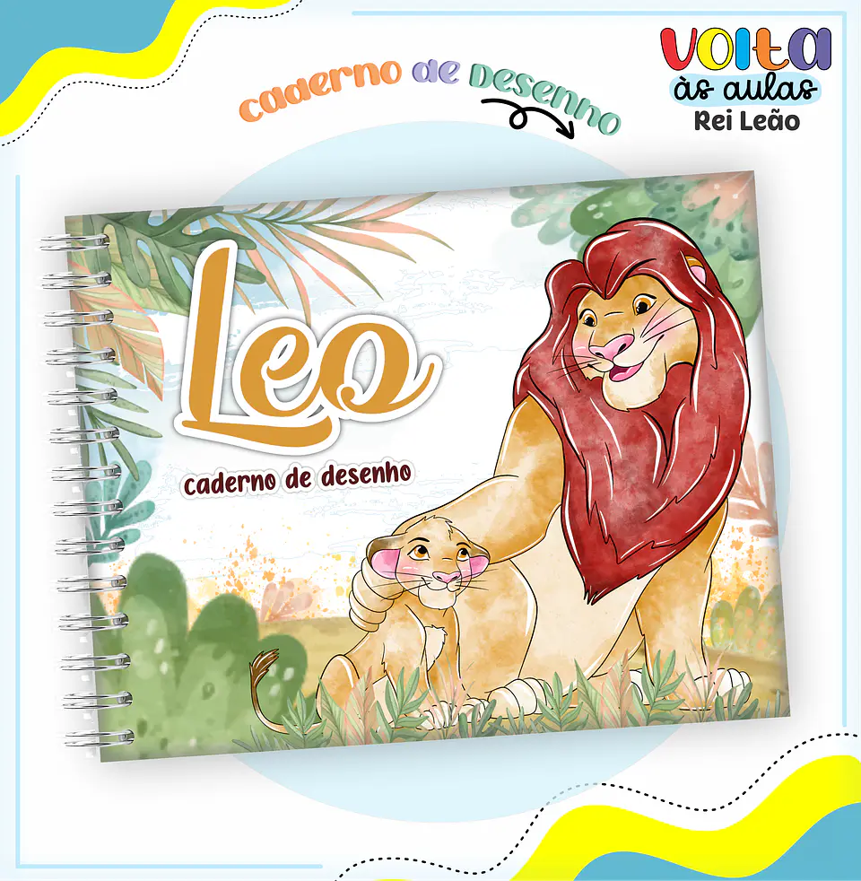 ARQUIVO ENCADERNAÇÃO KIT ESCOLAR REI LEÃO - LINA CRIATIVA 7