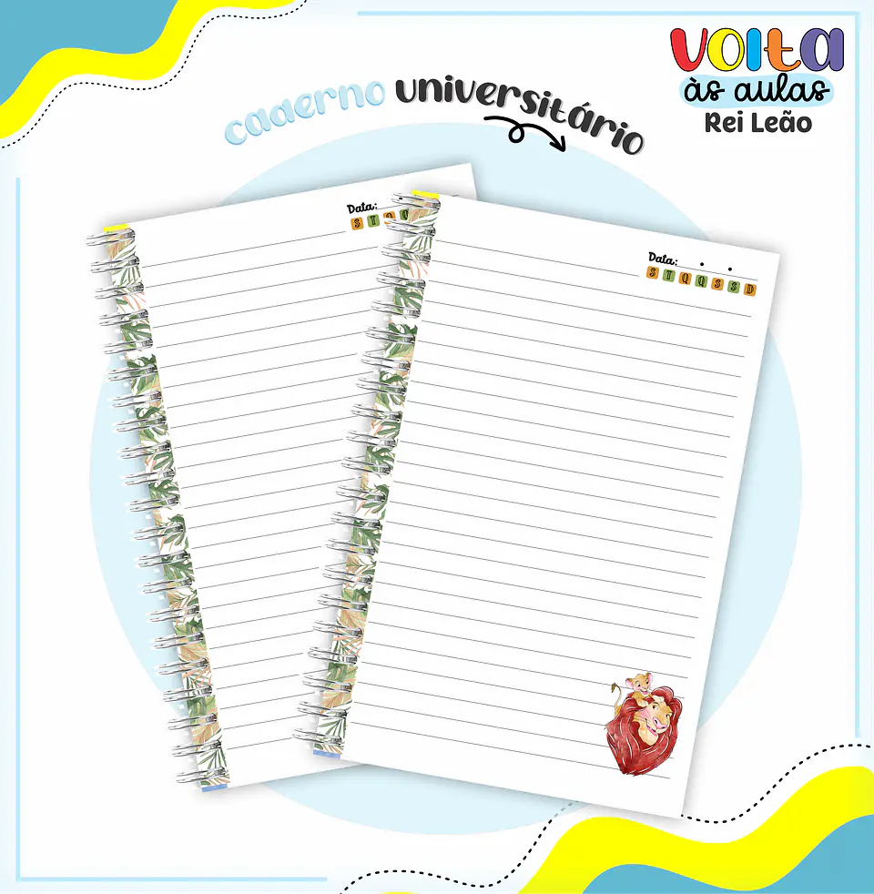 ARQUIVO ENCADERNAÇÃO KIT ESCOLAR REI LEÃO - LINA CRIATIVA 9