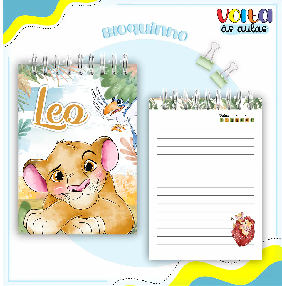 ARQUIVO ENCADERNAÇÃO KIT ESCOLAR REI LEÃO - LINA CRIATIVA 11