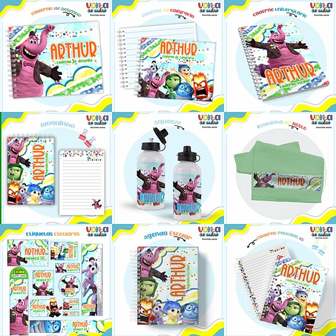 ARQUIVO ENCADERNAÇÃO KIT ESCOLAR DIVERTIDAMENTE - LINA CRIATIVA